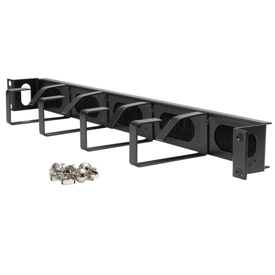 DYNAMIX 1RU 19 40mm Recessed Brush Cable Management Bar. Dynamix — view 2