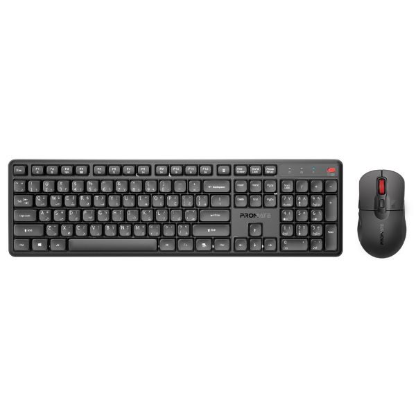 Ergonomic Wireless Keyboard With Silent Keys And 5000DPI Mouse PROMATE — view 2