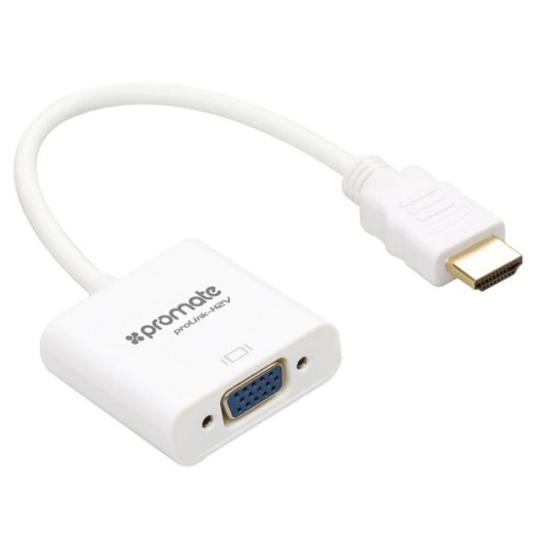 HDMI (Male) To VGA (Female Display Adaptor Kit. Supports Up To 1920x1080@60Hz. Promate — view 2