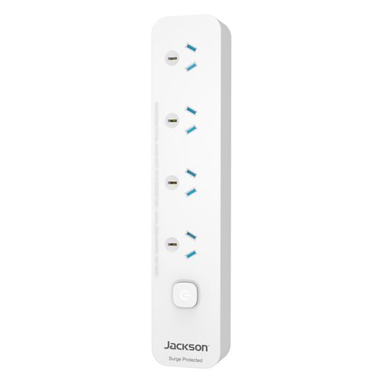 Master Switched 4 Way Surge Protected Powerboard Jackson — view 2