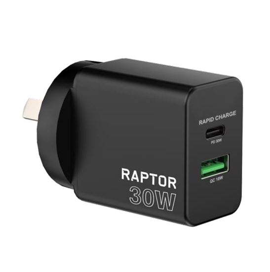 Raptor 30W GaN Charger USBA/C Charging Ports Jackson — view 2