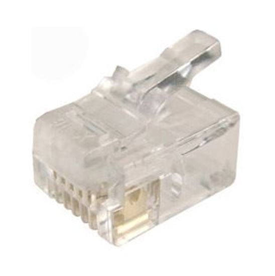 DYNAMIX RJ11 Plug 20pc Bag, 6P4C Modular Plug. 3 micron. Dynamix — view 2