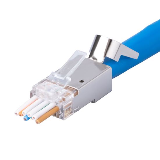 DYNAMIX Cat6/6A STP External Ground Push Through Plug, 50u  50pc Jar. Dynamix — view 2