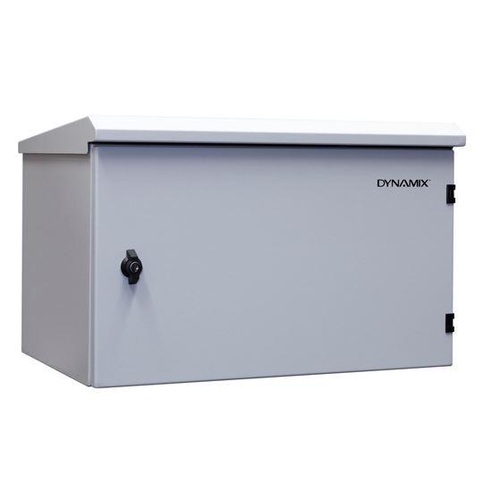 DYNAMIX 6RU Outdoor Wall Mount Cabinet. External Dims 600Wx600Dx6U Dynamix — view 2