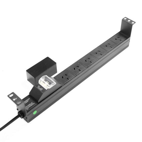 DYNAMIX 6 Outlet 1RU Horizontal Power Rail (10A) with 6kA C-Curve Dynamix — view 2