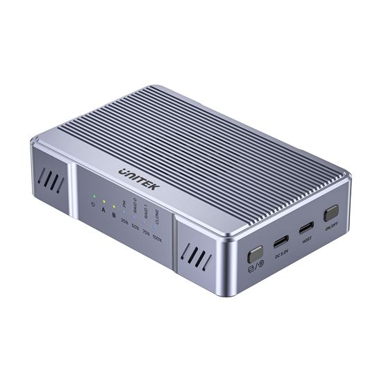 UNITEK SolidForce 20Gbps Dual Bay Raid M.2 SSD Enclosure. unitek — view 2