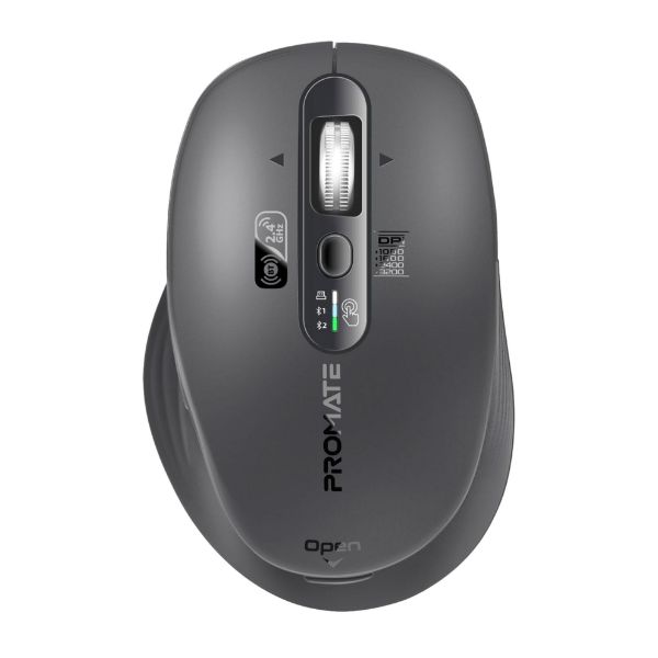 PROMATE Tri-Connect Wireless Mouse With Rechargeable Battery. 2.4G & BT Connect Promate — view 2