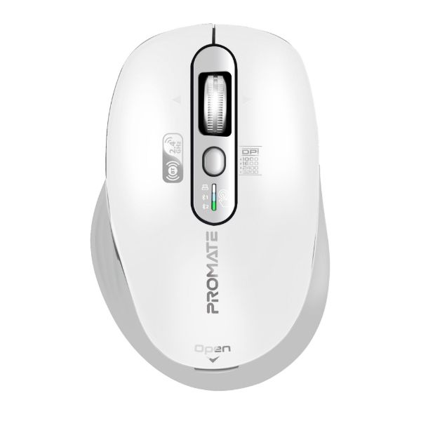 PROMATE Tri-Connect Wireless Mouse With Rechargeable Battery. 2.4G & BT Connect Promate — view 2