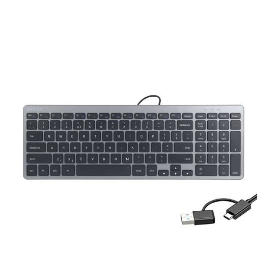 UNITEK 2.4G Small Wireless Keyboard Space Grey unitek — view 2
