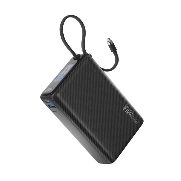 20000mAh Ultra Compact 35W SuperSpeed Power Bank With Built-In USB-C Cable Promate — view 2
