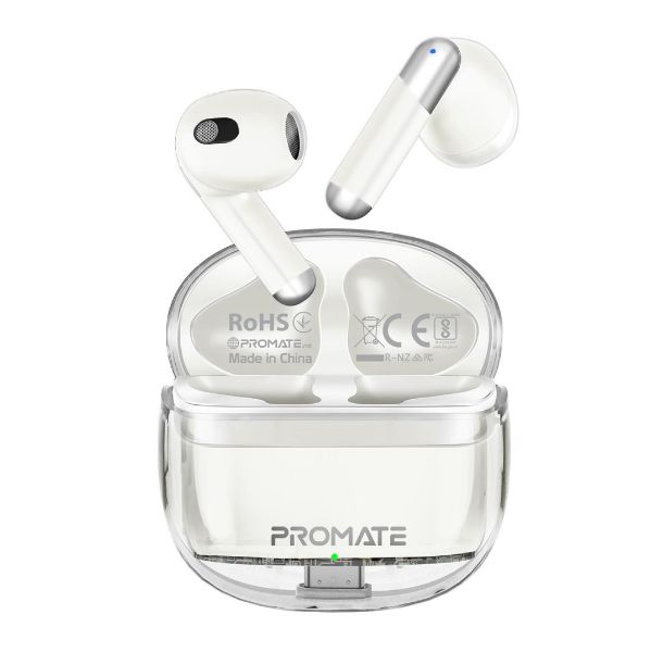In-Ear HD Bluetooth Earbud Intellitouch & 300mAh Charging Case. Ergonomic Fit Promate — view 1