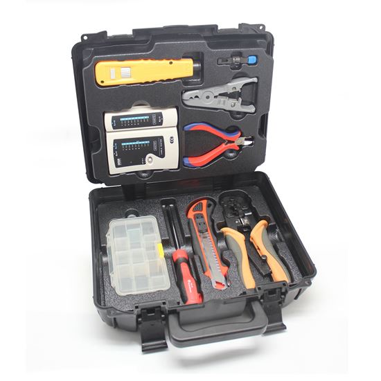 GOLDTOOL 9 Piece LAN Basic Repair Tool Kit with Heavy Duty Plastic Goldtool — view 2