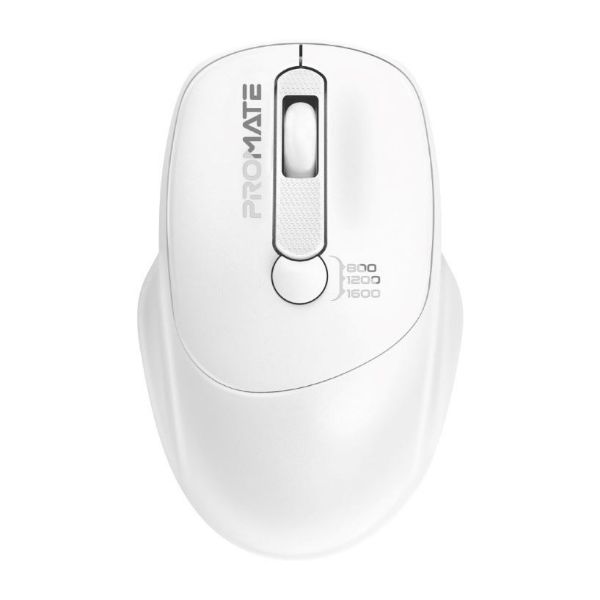 EZGrip Ambidextrous Ergonomic Wireless Mouse White PROMATE — view 2