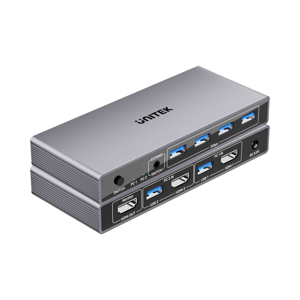UNITEK 5Gbps HDMI KVM Switch. Switches Between 2 Devices, Shares Unitek — view 2