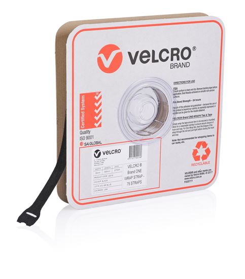 VELCRO One-Wrap 25mm x 300mm Pre-sized Ties. 75 Ties per Roll. Velcro — view 2
