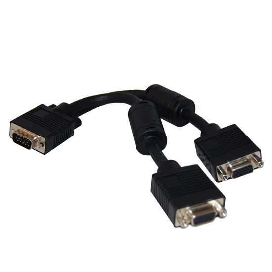 DYNAMIX 0.15m VGA Splitter Cable. (HD DB15M to 2x HD DB15F) Dynamix — view 2