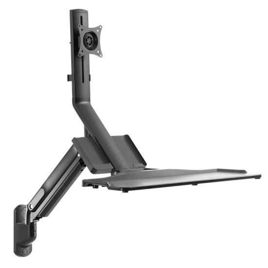 BRATECK 17-32" Wall Mount Single Monitor Gas Spring Sit-Stand Brateck — view 1