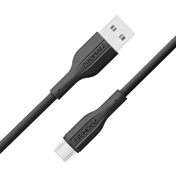 2M USB-A To USB-C Super Flexible Cable. Supports 2A Charging & 480Mbps Data PROMATE — view 2