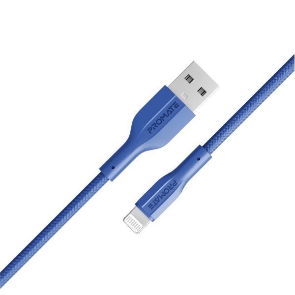 1M USB-A To Lightning Connector Super Flexible Cable 2A Charging & 480Mbps Data PROMATE — view 2