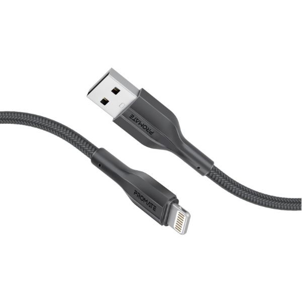 2M USB-A To Lightning Connector Super Flexible Cable Supports 2A Charging & 480Mbps PROMATE — view 2