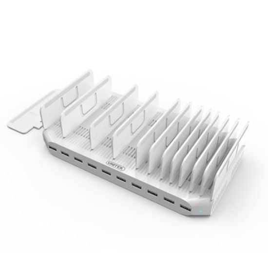 UNITEK 10-Port 96W Smart Charging Station with 10x 2.4A USB-A Ports. Unitek — view 2