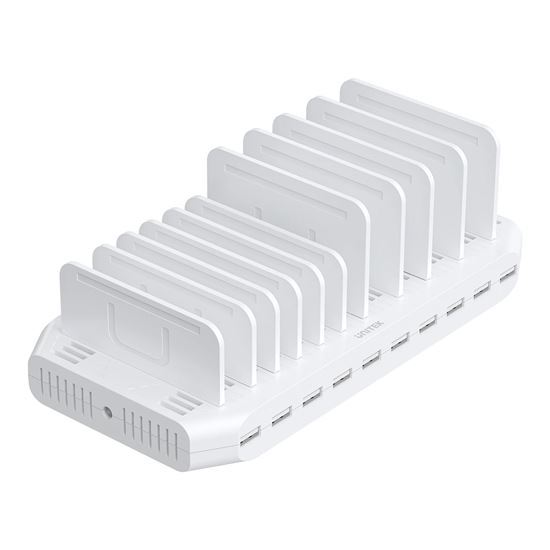 UNITEK 10-Port 60W Smart Charging Station with 10x 2.4A USB-A Ports. Unitek — view 1