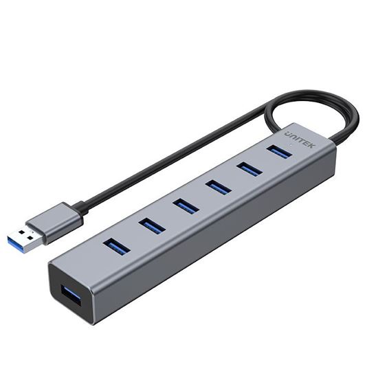 UNITEK USB-A 3.0 7-Port Hub. Apple Style Aluminium Design. Unitek — view 2