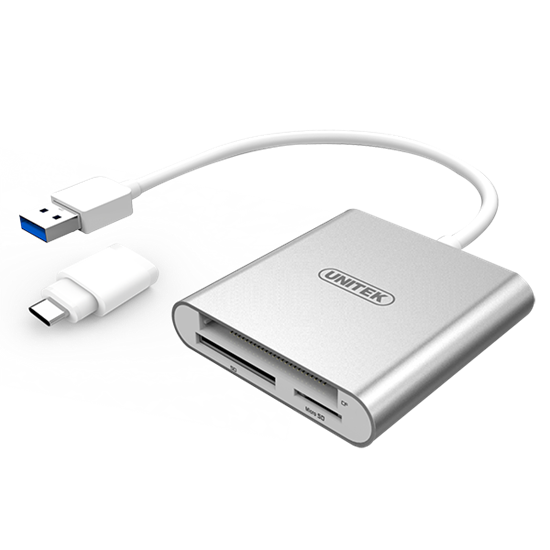 UNITEK USB 3.0 to Multi-In-One Card Reader. Includes USB-C Adapter Unitek — view 2