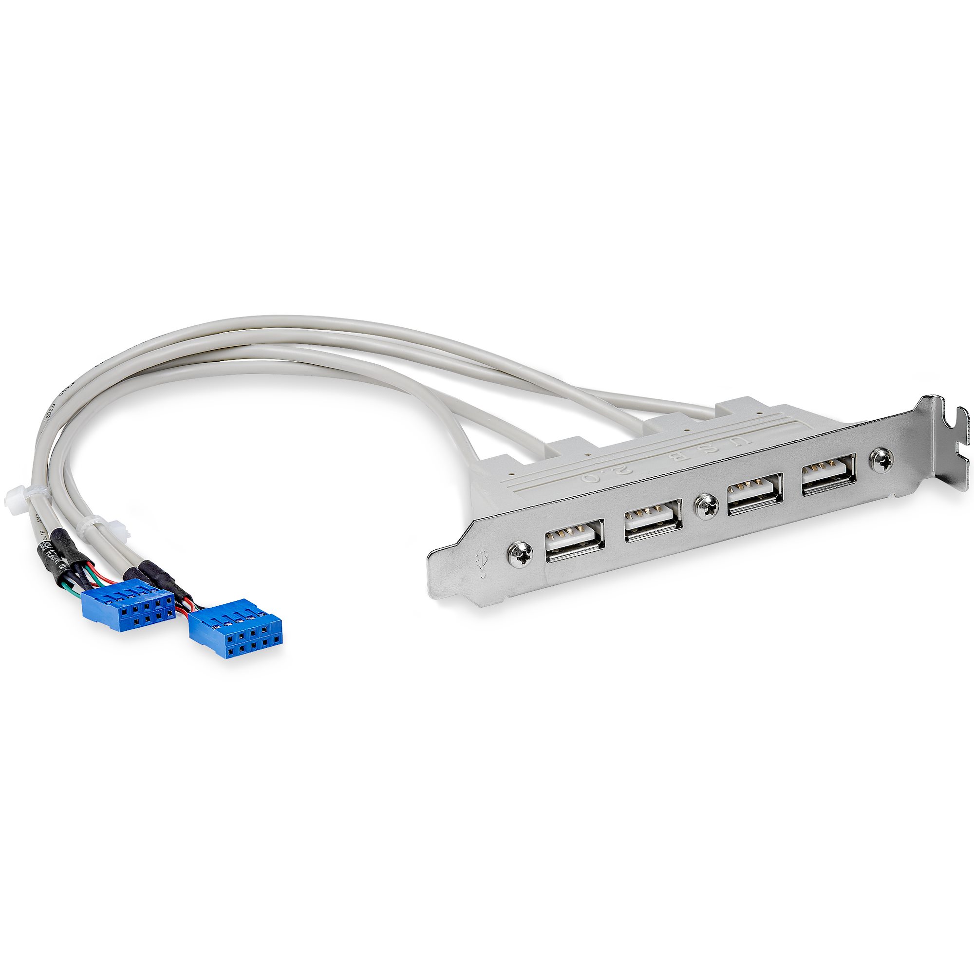 USB Type A Female Slot Plate Adapter for USB 2.0 4 Port 4 Pin StarTech.com — view 2