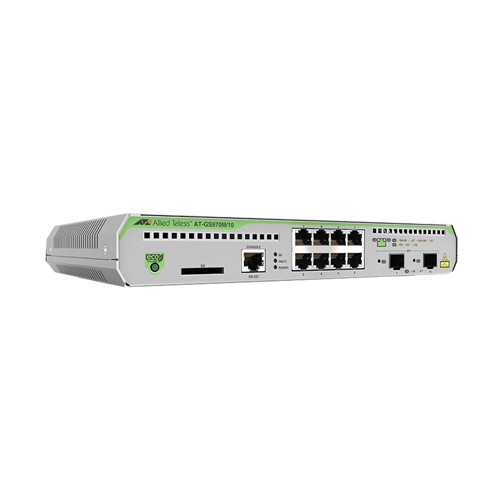 AT-GS970M/10-40 Gigabit Layer 3 Lite Managed Switch- 8x 10/100/1000T-  2x 100/1000X SFP Allied Telesis — view 2