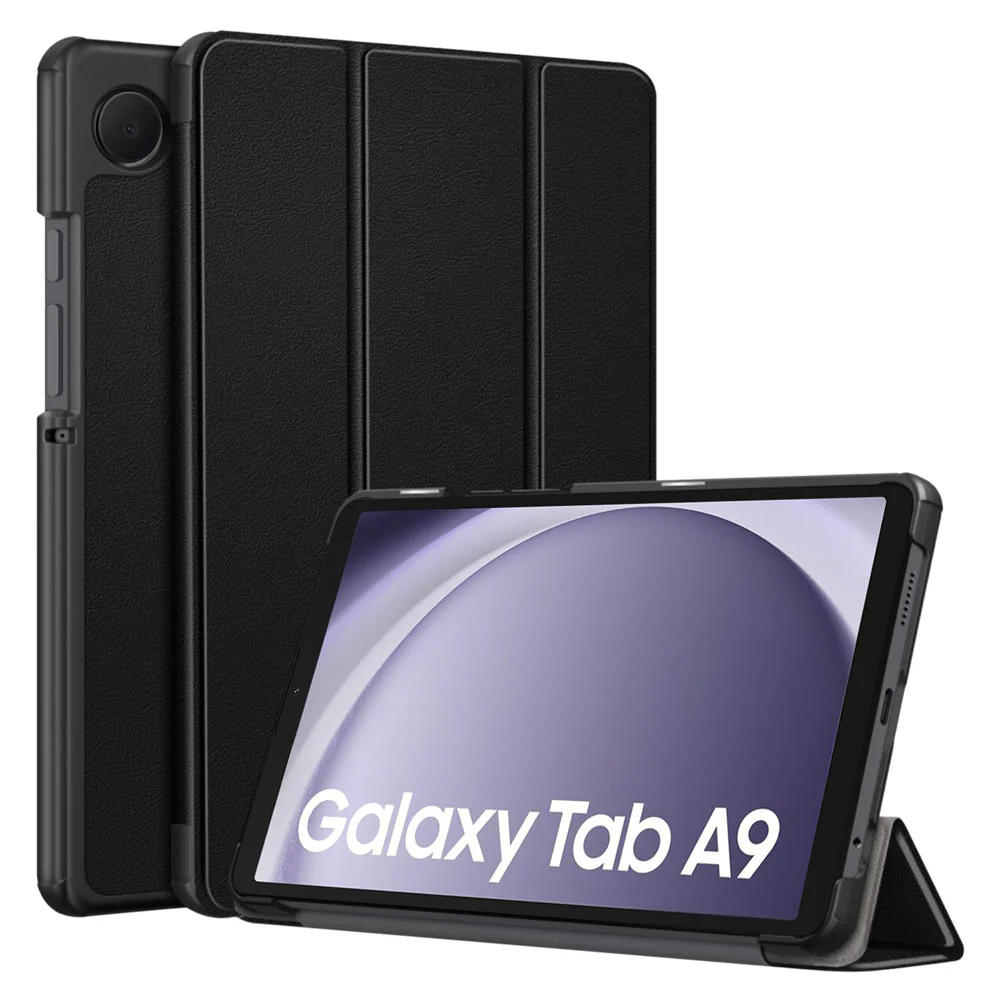 Smart Tri-Fold Stand Magnetic PU Cover for Samsung Galaxy Tab A9 Armor-X — view 2