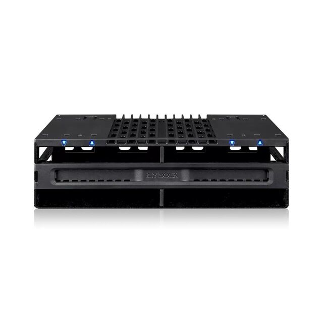 FlexiDOCK MB024SP-B 4 Bay 2.5 SAS/SATA SSD/HDD Tool Free Mobile Rack for 5.25"" Bays# ICY DOCK — view 2