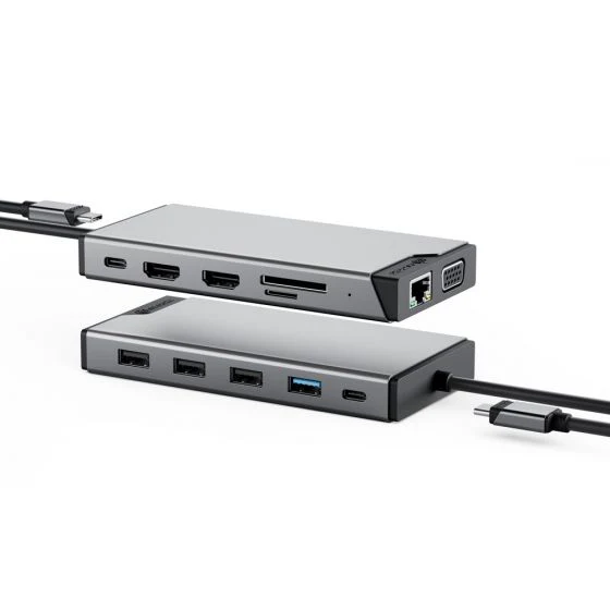 DV3 12-in-1 USB-C Dual Display Mini Dock Alogic — view 2