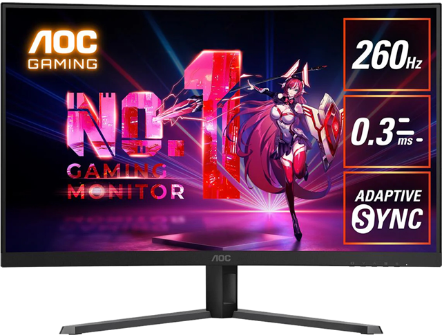AOC C32G42ZE 32" Curved 1920x1080 0.3ms HDMI DP 260Hz Gaming Monitor AOC — view 2