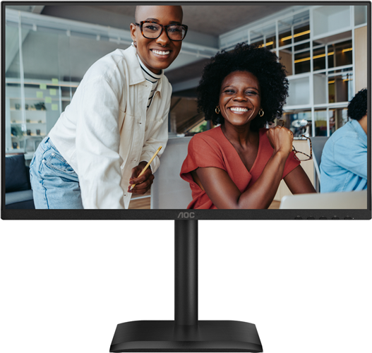 AOC 24E4UJ 24" IPS 1920x1080 VGA HDMI DP Spkrs Height Adjust 5yr wty AOC — view 2