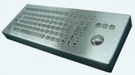 Inputel Stainless Steel Keyboard + Trackball ~ USB Inputel — view 2