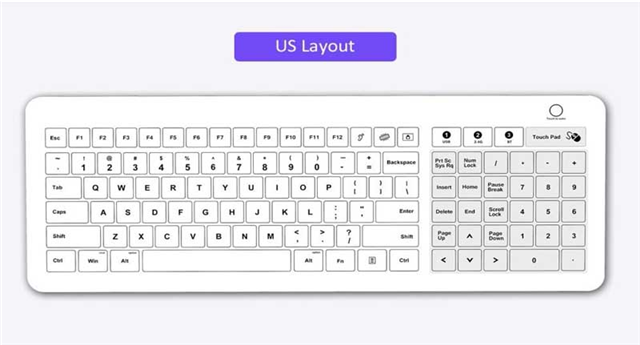 Inputel GKB01 Glass Keyboard + Trackpad IP68 - USB Inputel — view 2