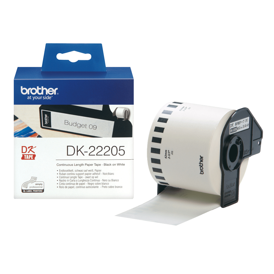 Brother DK22205 Continuous Length Paper Label Tape 62mm x 30.48m Brother — view 2