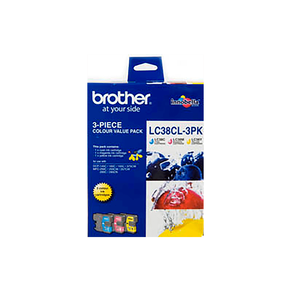 Brother LC38CL3PK CMY Colour Ink Cartridges (Triple Pack) Brother — view 2