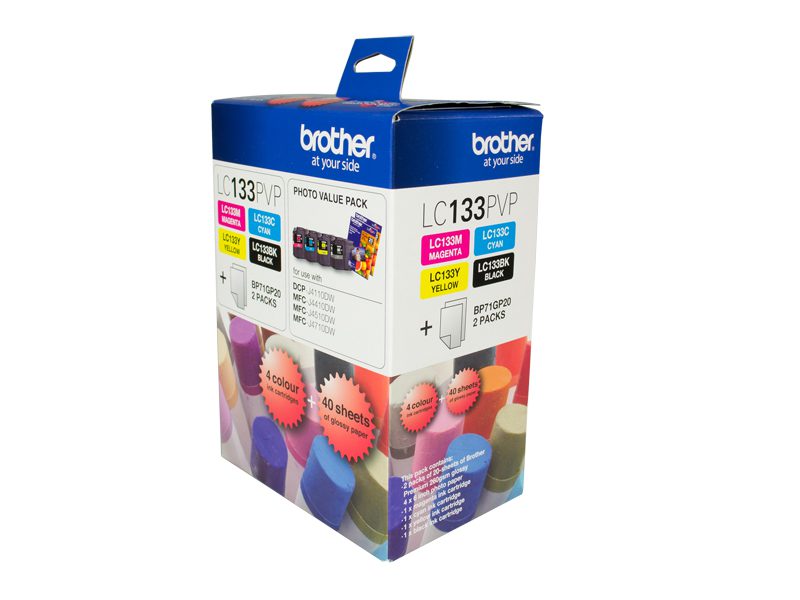 Brother LC133PVP Combo Pack with 40 Sheets of 6x4 Photo Paper Brother — view 2