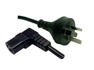 Power Cord - Right Angle 10A/250V IEC (F) to 3 Pin Power (M) 3m Unspecified — view 2