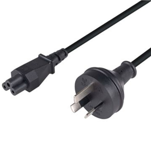 3 Pin Power Lead (M) to C5 Clover (M) 0.3m Power Cable - Bulk Unspecified — view 2