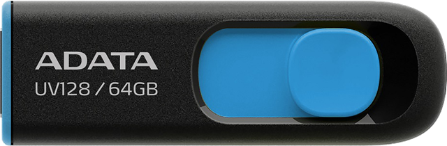 ADATA UV128 Dashdrive Retractable USB 3.0 64GB Blue/Black Flash Drive Adata — view 2