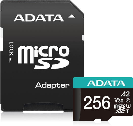 ADATA Premier Pro microSDXC UHS-I U3 A2 V30 Card with Adapter 256GB Adata — view 2