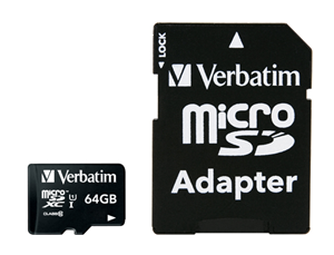 Verbatim Premium microSDXC Class 10 UHS-I Card 64GB with Adapter Verbatim — view 2