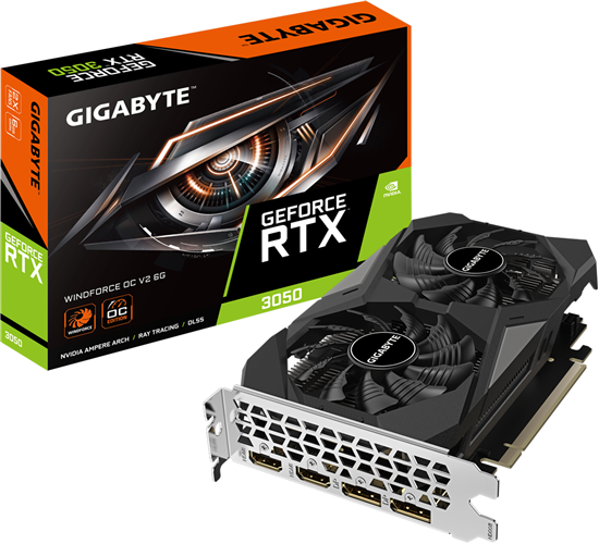 Gigabyte GV-N3050 Windforce OCV2-6GD RTX3050 6GB PCIE Graphics Card Gigabyte — view 2
