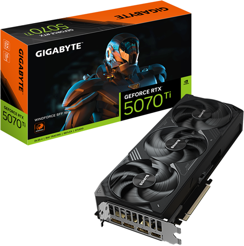 Gigabyte GV-N5070TiWF3-16GD RTX5070Ti 16GB PCIE Graphics Card Gigabyte — view 2