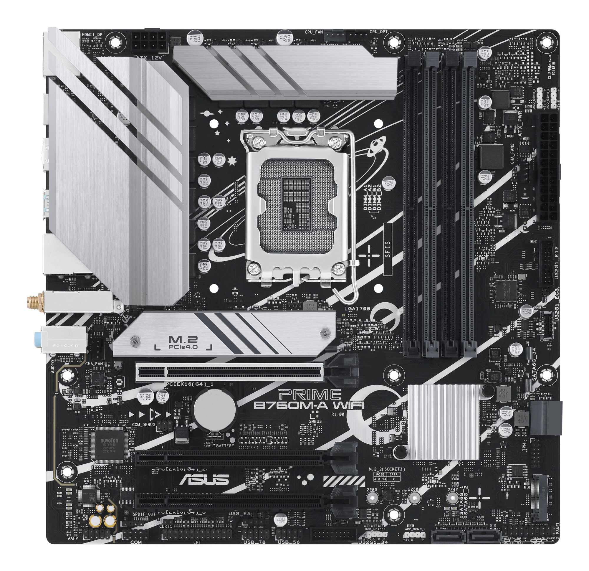 Asus Prime B760M-A WiFi  DDR5 mATX LGA1700 Motherboard ASUS — view 2