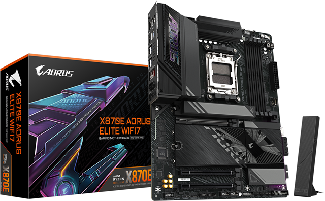 Gigabyte X870E Aorus Elite WIFI7 AM5 Motherboard Gigabyte — view 2
