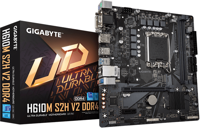Gigabyte H610M S2H V2 DDR4 mATX LGA1700 Motherboard Gigabyte — view 2